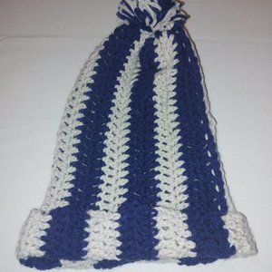 Size Small Blue and Gray Homemade Crochet Hat